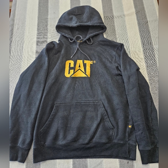 Caterpillar Other - CAT Black Hoodie with Gold Logo